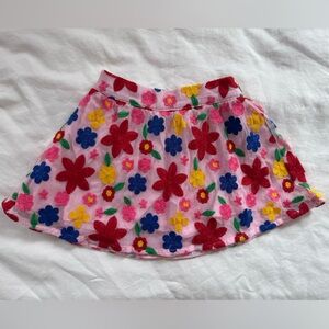 Janie & Jack Skirt Pink Bubblegum Floral Embroidered Tulle Overlay